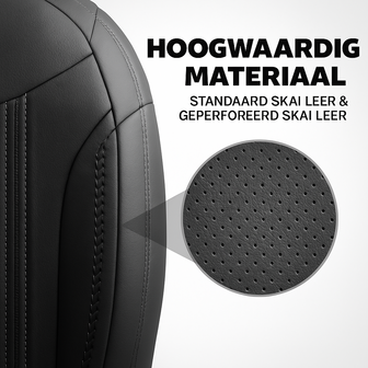 Stoelhoezen Opel Vivaro &ndash; 2019 tot heden &ndash; Atlanta zwart &ndash; perfecte pasvorm (met passagiersbank)