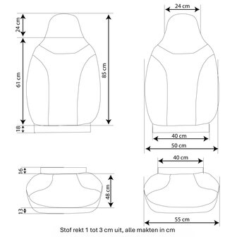 Opel Vivaro A &ndash; 2001 tot 2014 &ndash; Camperstoelhoezen Jacquard