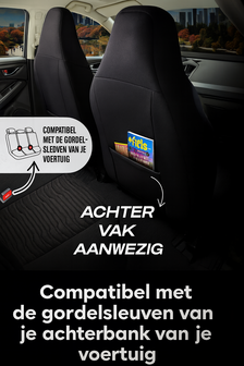 Stoelhoezenset Paris &ndash; Premium Universeel &ndash; Jacquard Stof &ndash; Voor- en Achterbank &ndash; Volledige Autostoelhoezen voor Personenauto&rsquo;s &ndash; Luxe &amp; Slijtvaste Bescherming