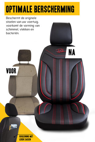 RENAULT CLIO 2 1998 tot 2005 - Autostoelhoes Miami rood