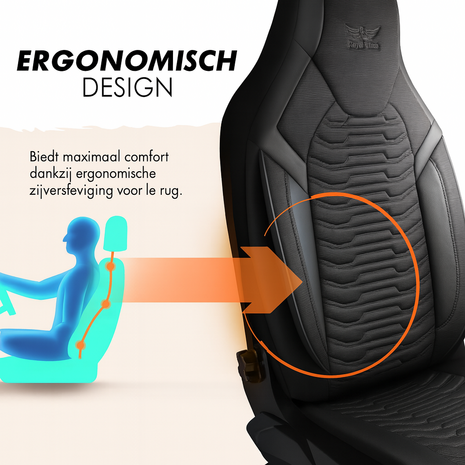 Stoelhoezenset Paris – Premium Universeel – Jacquard Stof – Voor- en Achterbank – Volledige Autostoelhoezen voor Personenauto’s – Luxe & Slijtvaste Bescherming