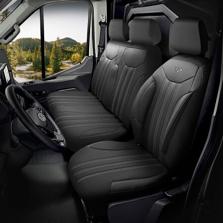 Stoelhoezen Toyota ProAce Max โ 2023 tot heden โ Atlanta zwart โ perfecte pasvorm (met passagiersbank)