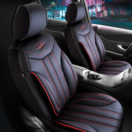 Stoelhoezen Volkswagen T4 – 1990 tot 2003 – Miami rood