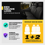 Stoelhoezen Toyota ProAce Max – 2023 tot heden – Atlanta zwart – perfecte pasvorm (met passagiersbank)