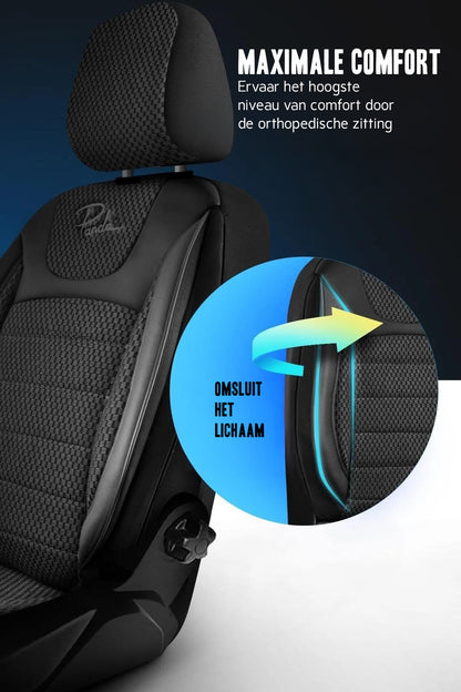 Stoelhoezen BYD ETP3 2024–heden – Prestige zwart/grijs – perfecte pasvorm (Stoel/Stoel)