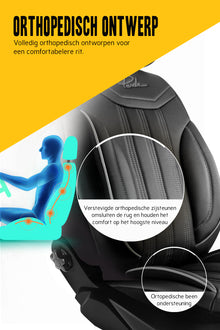 Stoelhoezen Renault Trafic  E-Tech electric 2022 - heden – Miami zwart – perfecte pasvorm (Stoel/Stoel)