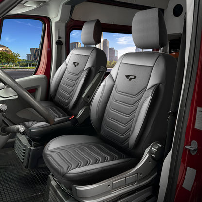 Stoelhoezen BYD ETP3 2024–heden – Florida zwart/grijs – perfecte pasvorm (Stoel/Stoel)