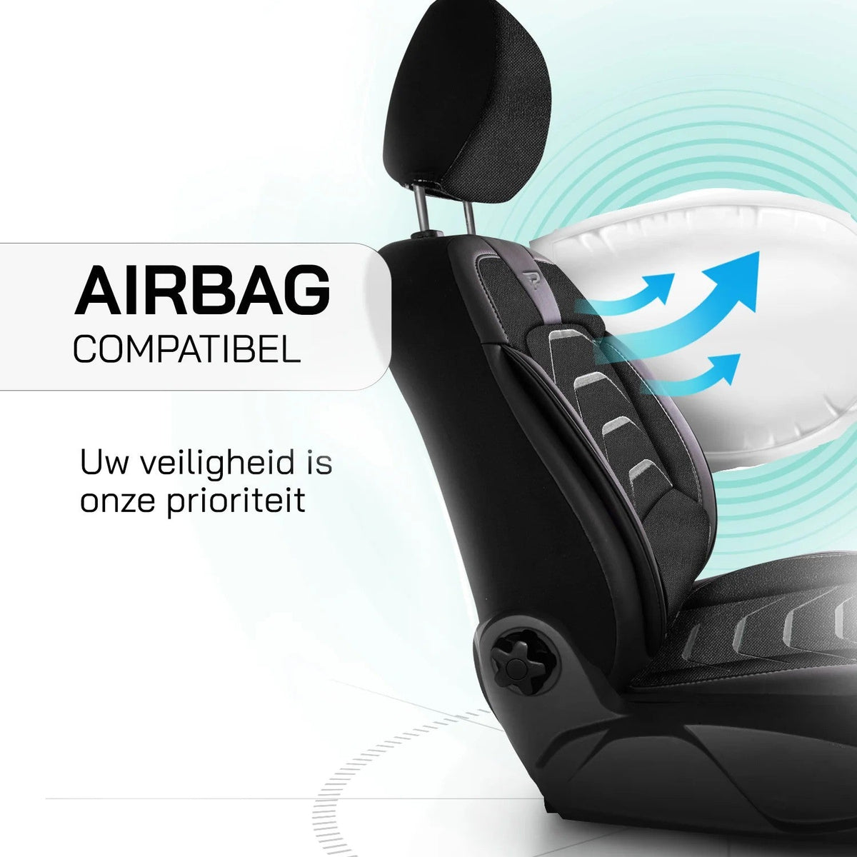 Bodrum stoelhoes, stoelhoezen voor Citroen E-Jumpy 2020 – heden, Zwart Grijs, Jacquard stof Lederenlook, Stoel/Bank-zonder vo
