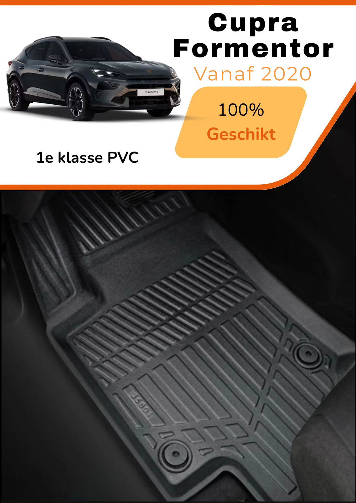 Cupra Formentor 2020-heden – Premium Carbonlook Automatten – Hoogwaardig TPE – All-Weather Bescherming – Opstaande Randen – Antislip