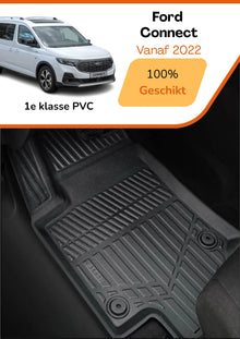 Ford Connect 2022+ – Premium Carbonlook Automatten – Hoogwaardig TPE – All-Weather Bescherming – Opstaande Randen – Antislip