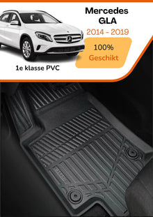 Mercedes  GLA (X156)   2013-2019 – Premium Carbonlook Automatten – Hoogwaardig TPE – All-Weather Bescherming – Opstaande Randen – Antislip