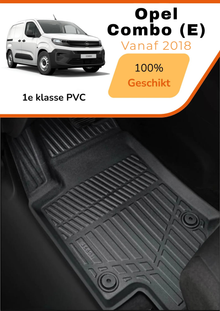 Opel Combo E 2018-heden – Premium Carbonlook Automatten – Hoogwaardig TPE – All-Weather Bescherming – Opstaande Randen – Antislip
