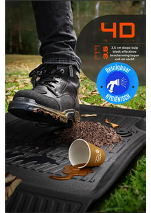 Citroën SpaceTourer 2016 heden – Premium Carbonlook Automatten – Hoogwaardig TPE – All-Weather Bescherming – Opstaande Randen – Antislip