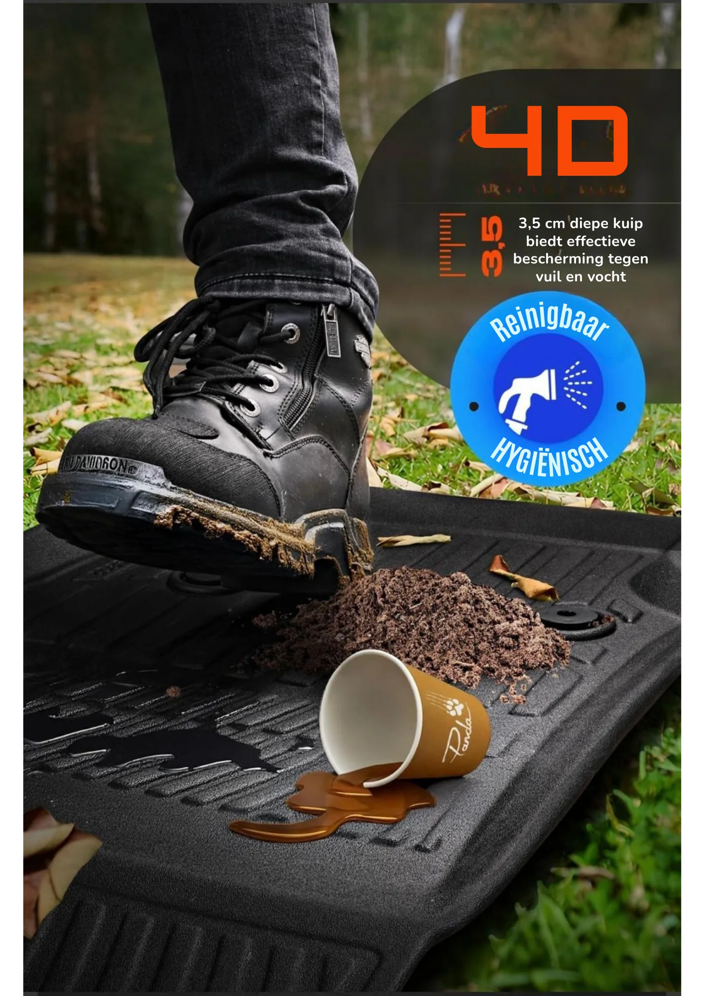 Volkswagen Golf 7 2012 - 2019 – Premium Carbonlook Automatten – Hoogwaardig TPE – All-Weather Bescherming – Opstaande Randen – Antislip